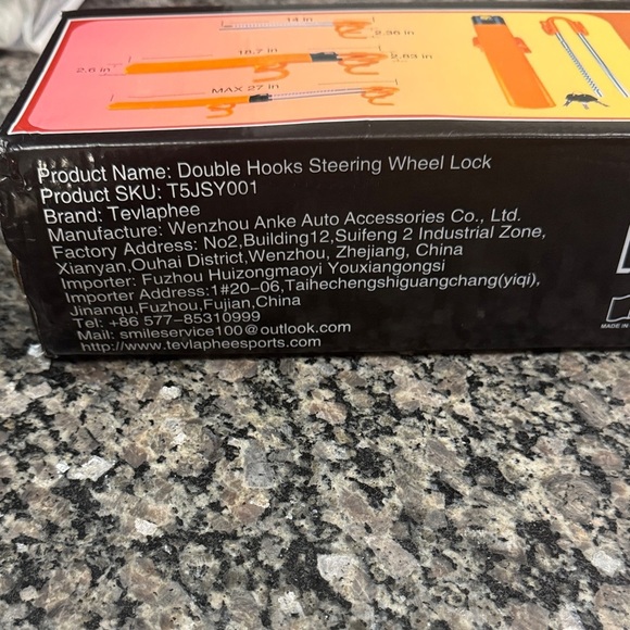 Detachable Steering Wheel Lock - Orange NIB - Picture 2 of 6